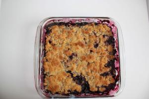 recette crumble pommes myrtilles