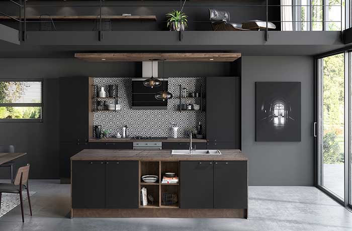 cuisine noire moderne